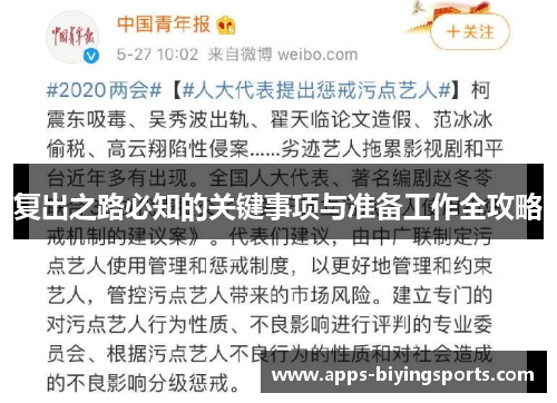复出之路必知的关键事项与准备工作全攻略