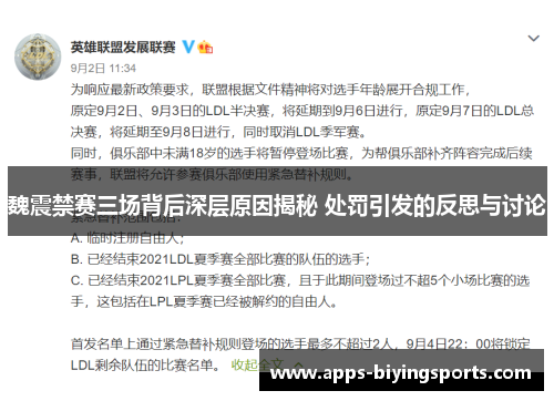 魏震禁赛三场背后深层原因揭秘 处罚引发的反思与讨论